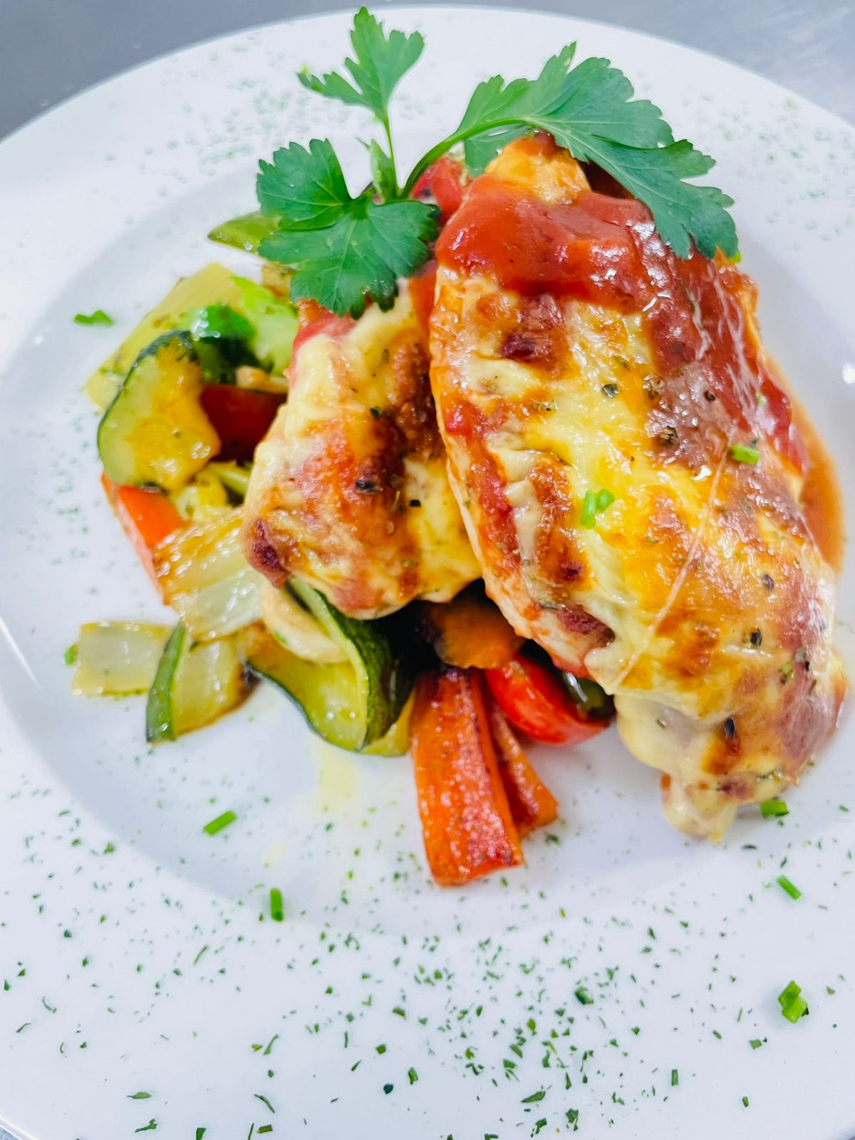 Pechuga de pollo napolitana