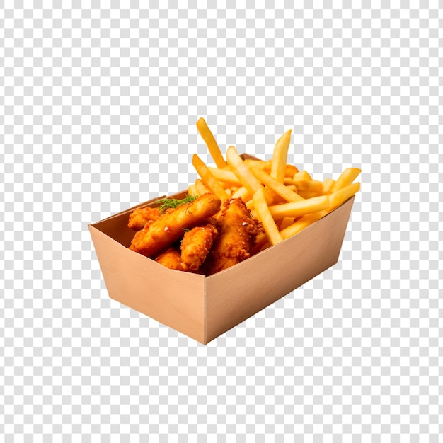 CANASTO DE POLLO APANADO + PAPAS FRITAS