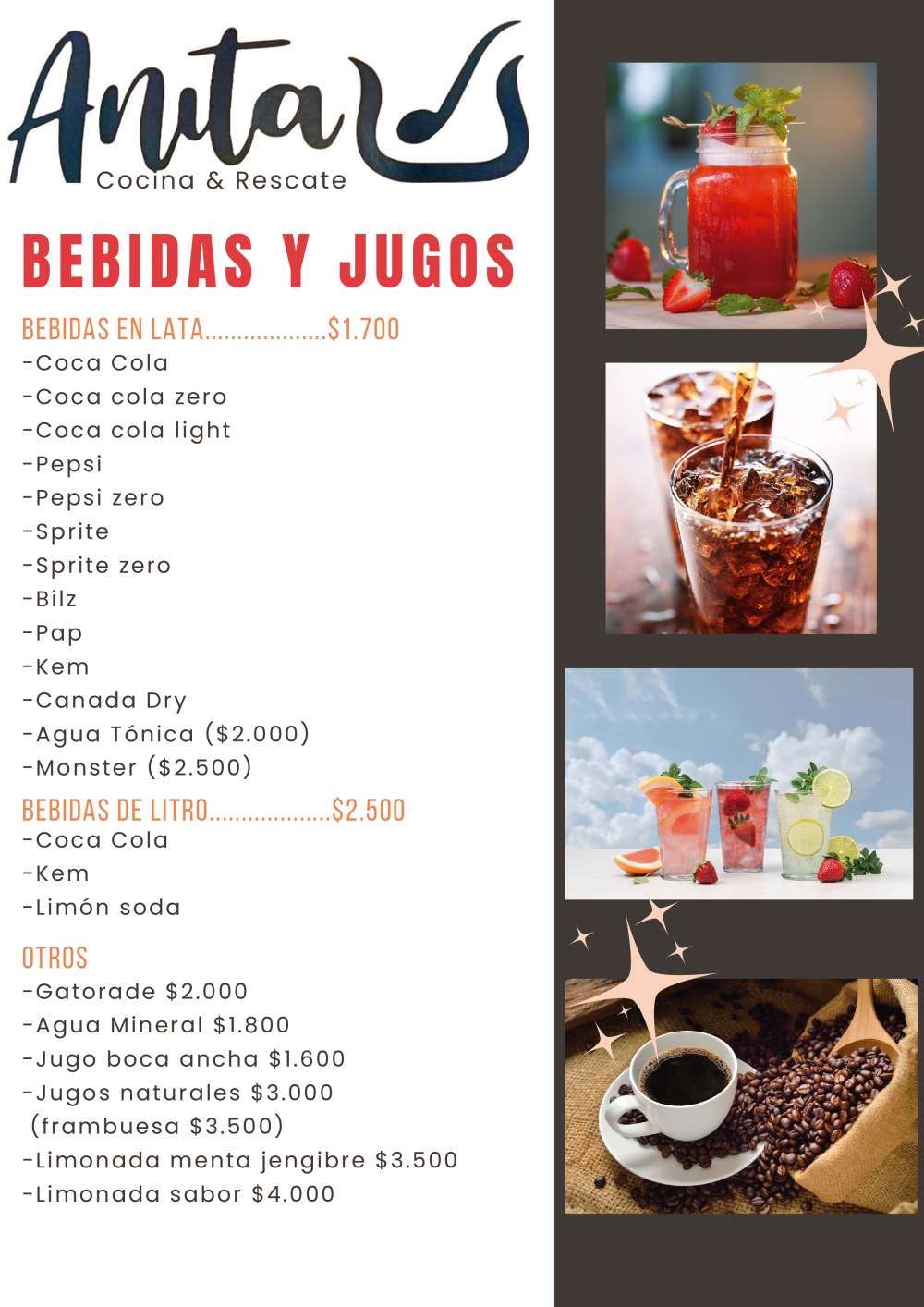 Bebidas y Jugos